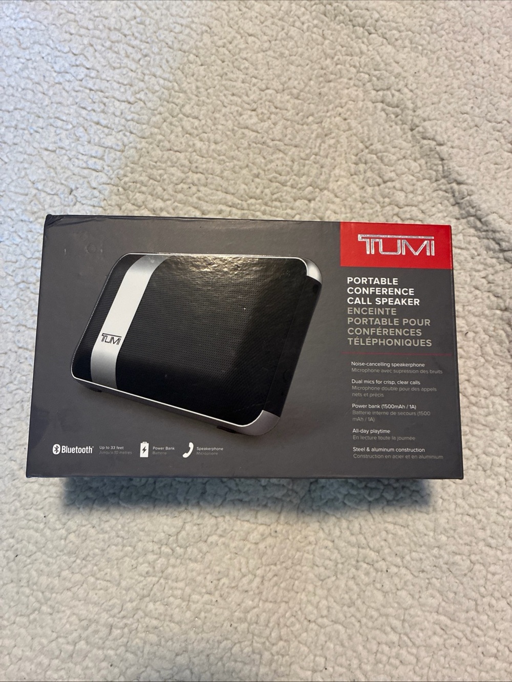 Tumi Portable Conference Speaker - Black & Silver Accents